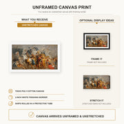 Jacques-Louis David - The Triumphal Entry of Henry IV into Paris canvas print size comparison and framing display infographic