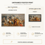 Jacques-Louis David - The Triumphal Entry of Henry IV into Paris poster print size comparison and framing display infographic