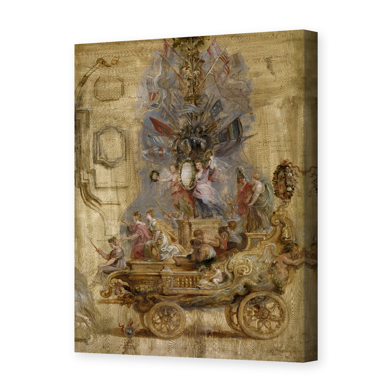 Jacques-Louis David's 'Triumphal Car of Kallo' painting reproduced as a gallery-wrapped canvas print