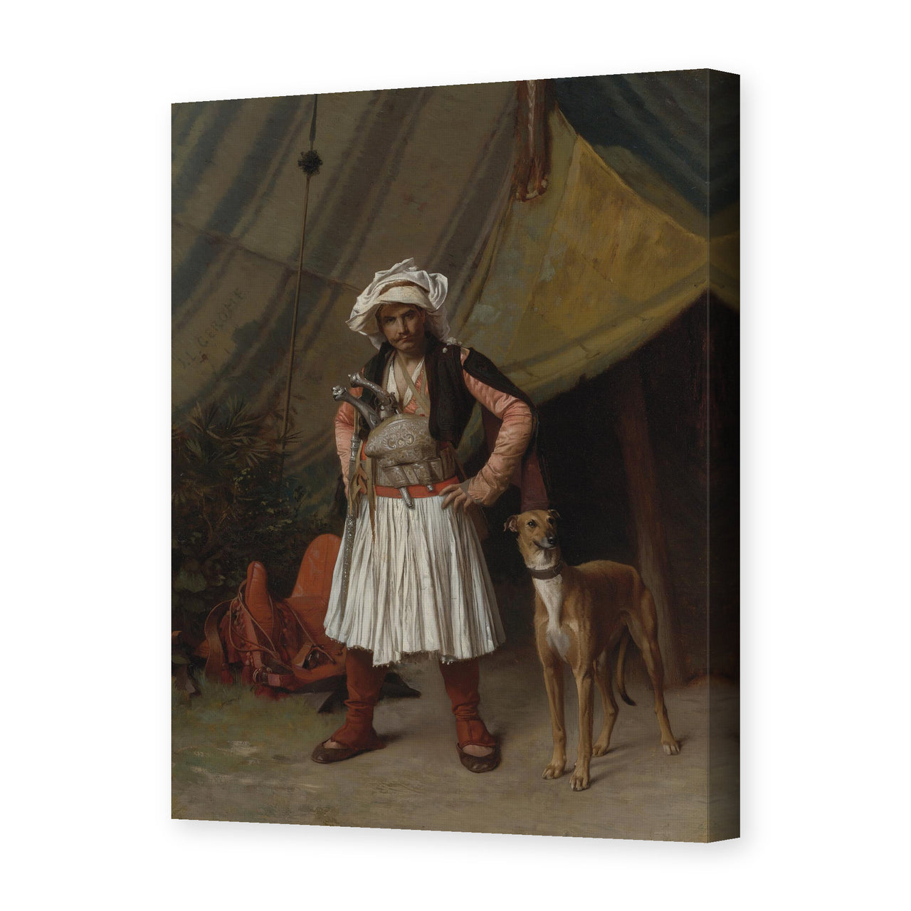 Jean-Leon Gerome - A Bashi Bazouk and His Dog - gallery wrap hero