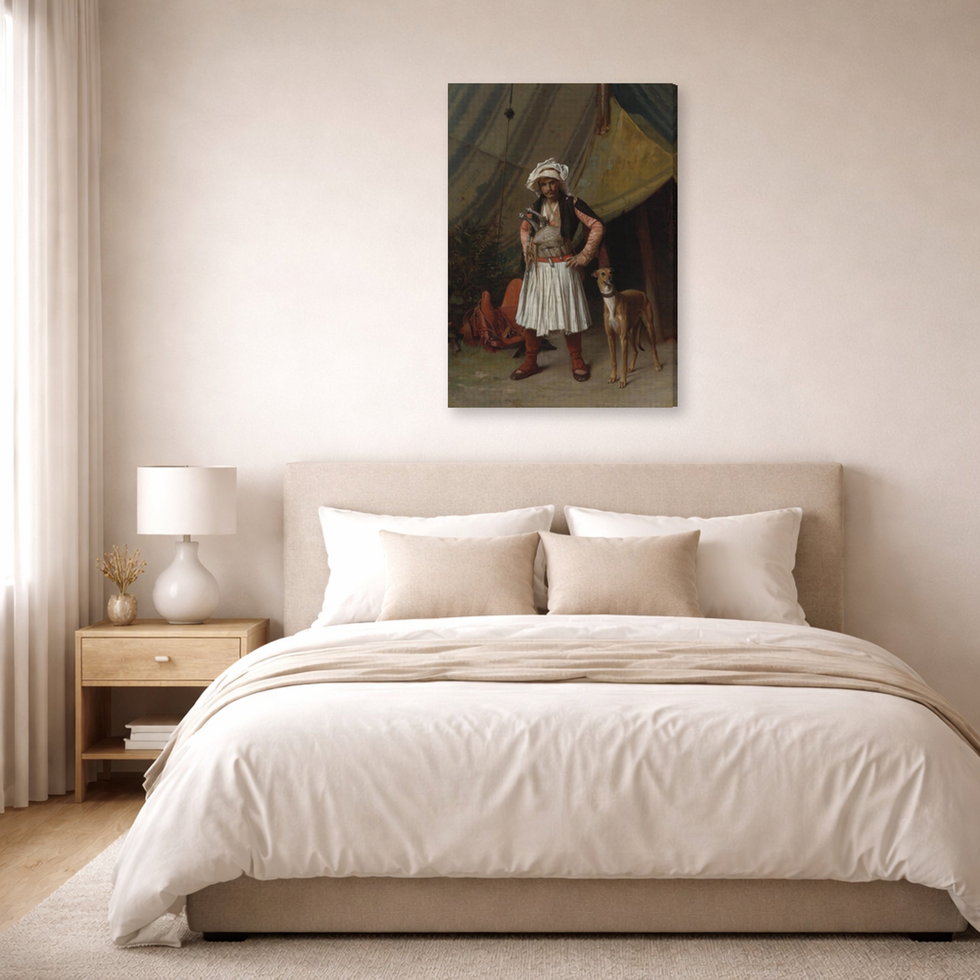 Jean-Leon Gerome - A Bashi Bazouk and His Dog - gallery wrap lifestyle bedroom