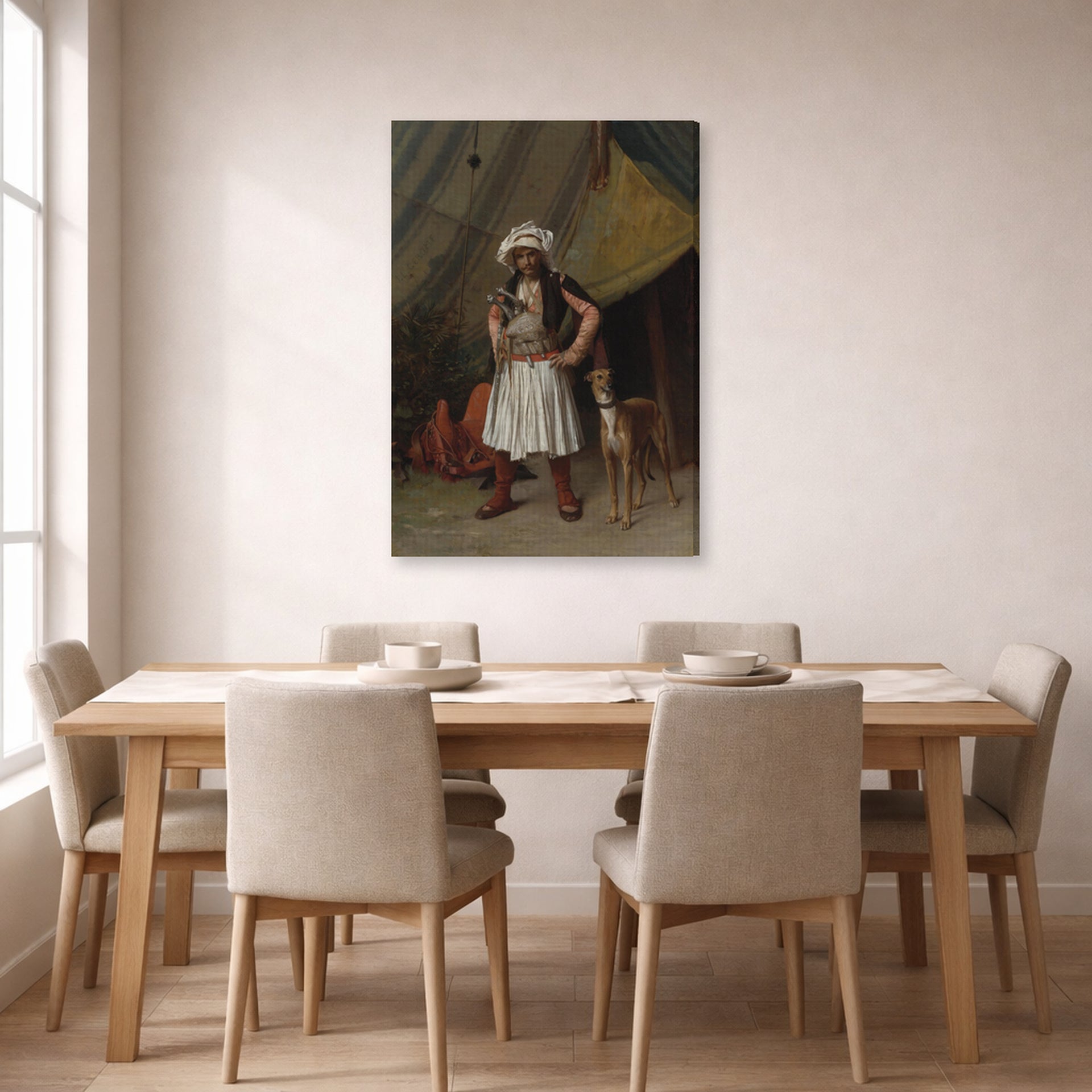 Jean-Leon Gerome - A Bashi Bazouk and His Dog - gallery wrap lifestyle dining