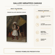 Jean-Leon Gerome - A Bashi Bazouk and His Dog - gallery wrap product details infographic