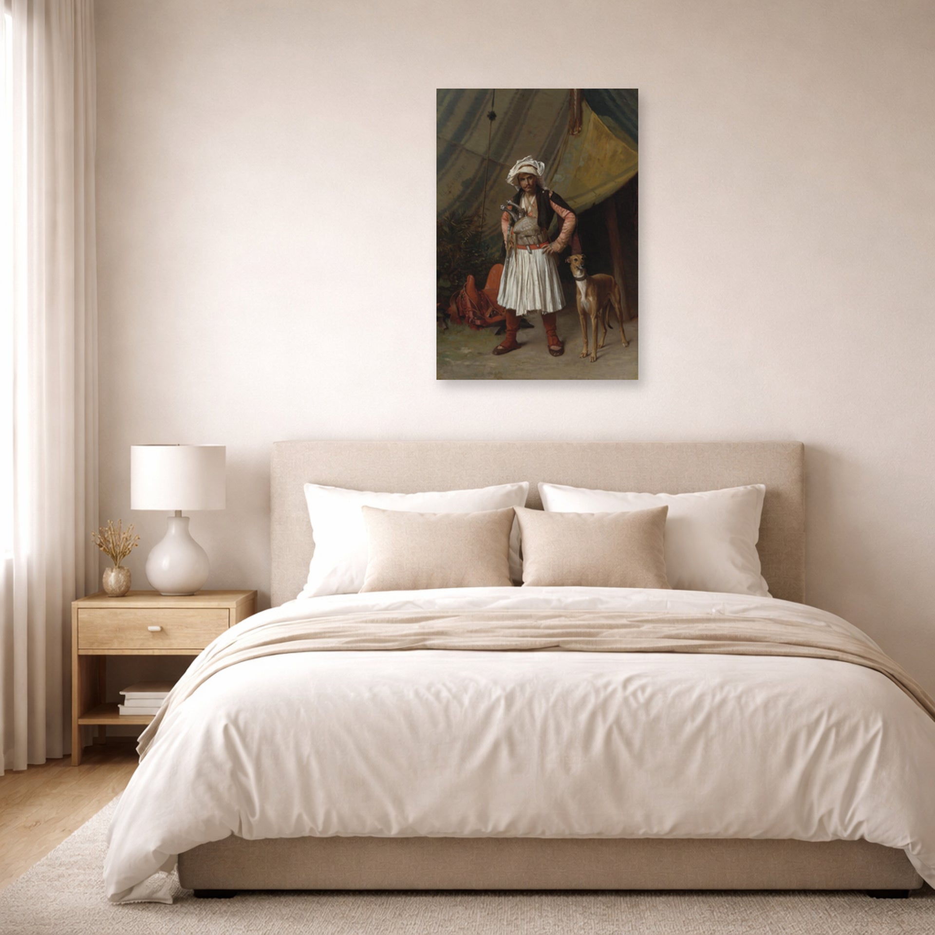 Jean-Leon Gerome - A Bashi Bazouk and His Dog - poster print lifestyle bedroom unframed
