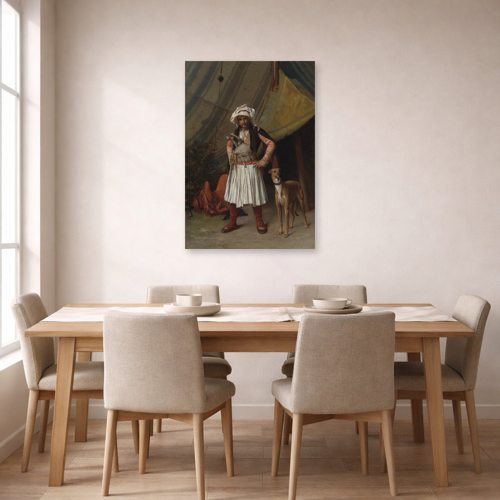 Jean-Leon Gerome - A Bashi Bazouk and His Dog - poster print lifestyle dining unframed