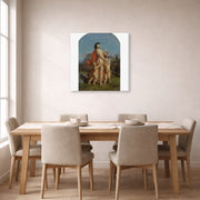 Jean-Leon Gerome - A Young Nymph Teased by Putti - gallery wrap lifestyle dining