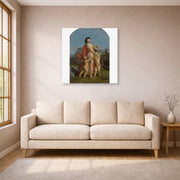 Jean-Leon Gerome - A Young Nymph Teased by Putti - gallery wrap lifestyle living room 1