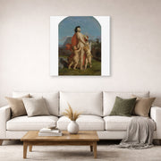 Jean-Leon Gerome - A Young Nymph Teased by Putti - gallery wrap lifestyle living room 2