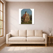Jean-Leon Gerome - A Young Nymph Teased by Putti - poster print lifestyle living room 1 unframed