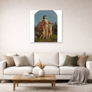 Jean-Leon Gerome - A Young Nymph Teased by Putti - poster print lifestyle living room 2 unframed