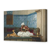 Jean-Leon Gerome - Arnaut Blowing Smoke in His Dog's Nose - gallery wrap hero