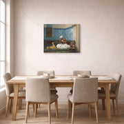 Jean-Leon Gerome - Arnaut Blowing Smoke in His Dog's Nose - gallery wrap lifestyle dining