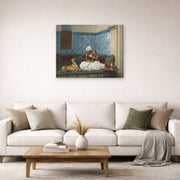Jean-Leon Gerome - Arnaut Blowing Smoke in His Dog's Nose - gallery wrap lifestyle living room 2