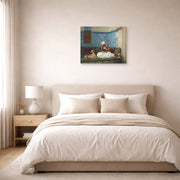 Jean-Leon Gerome - Arnaut Blowing Smoke in His Dog's Nose - poster print lifestyle bedroom unframed