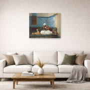 Jean-Leon Gerome - Arnaut Blowing Smoke in His Dog's Nose - poster print lifestyle living room 2 unframed