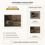 Jean-Leon Gerome - Atelier De Tanagra - canvas print combined product and display infographic frame and bars not included
