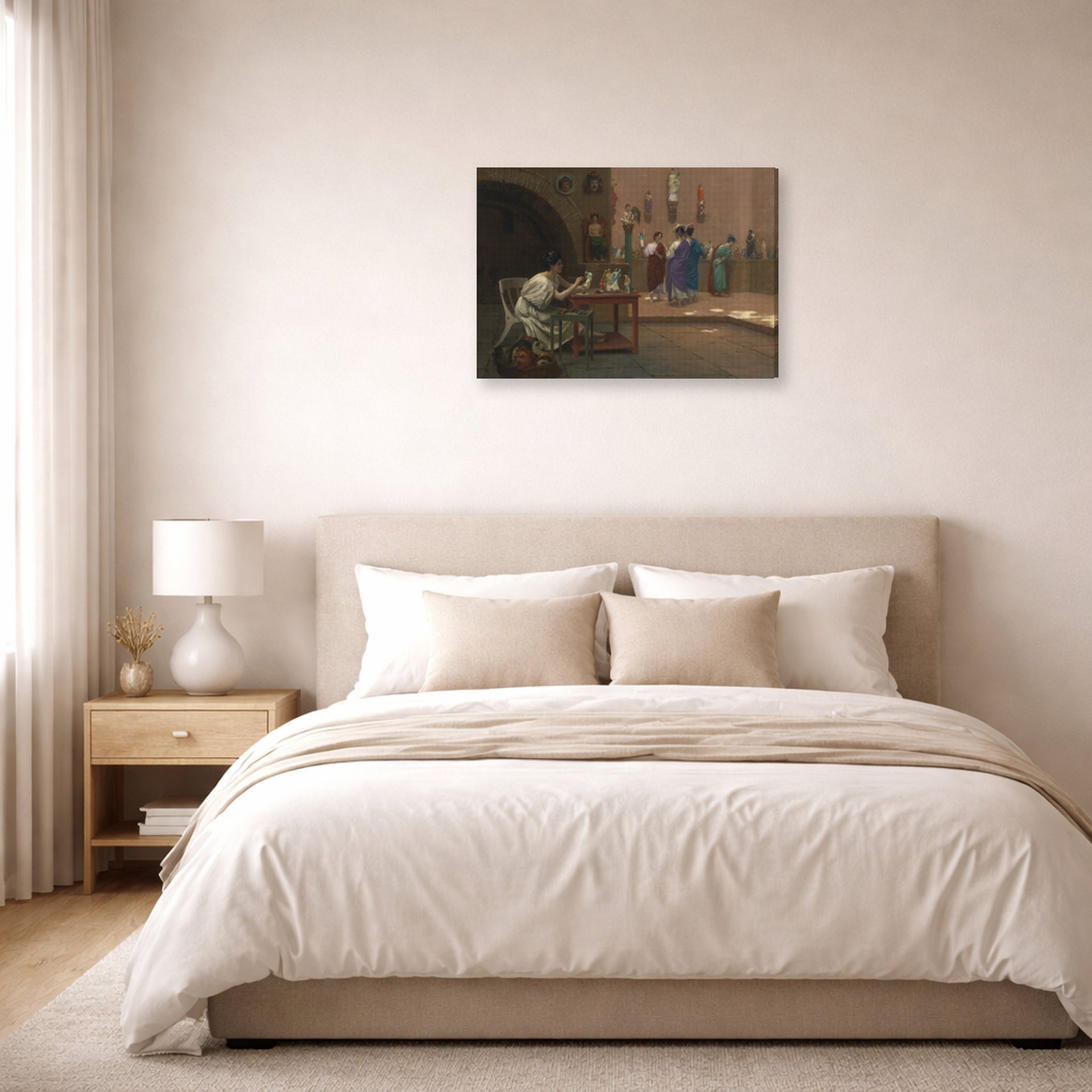 Jean-Leon Gerome - Atelier De Tanagra - gallery wrap lifestyle bedroom