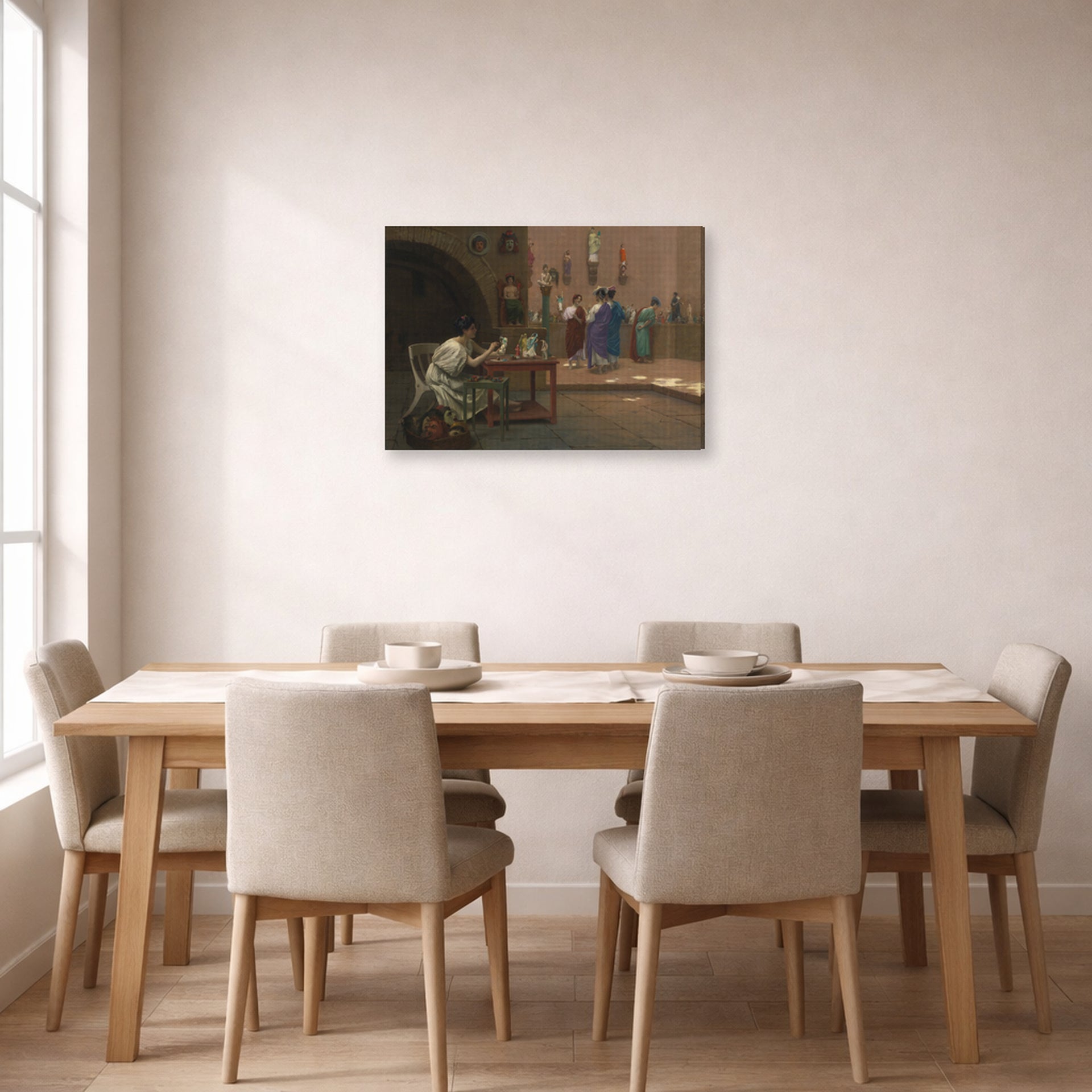 Jean-Leon Gerome - Atelier De Tanagra - gallery wrap lifestyle dining