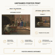 Jean-Leon Gerome - Atelier De Tanagra - poster print combined product and display infographic