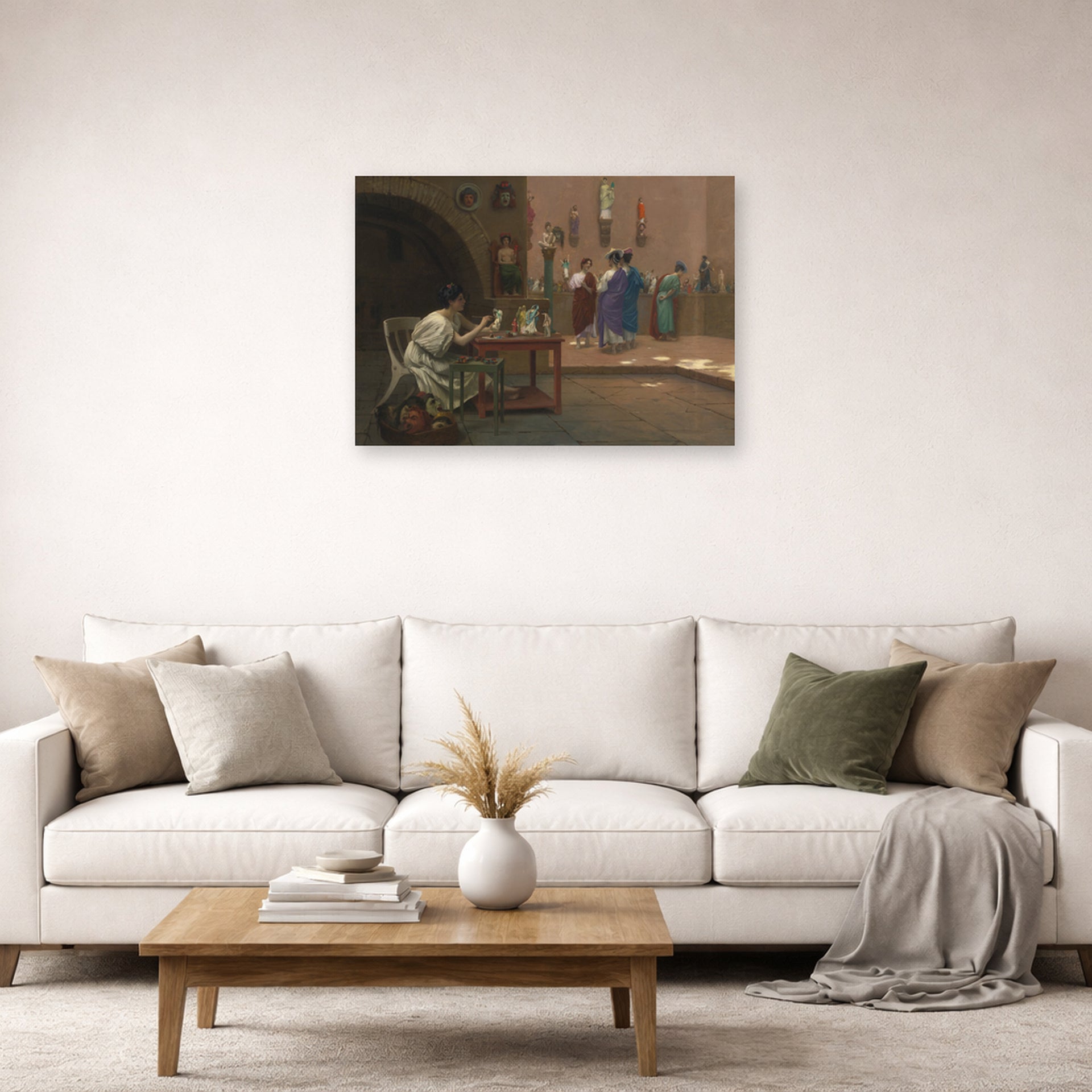 Jean-Leon Gerome - Atelier De Tanagra - poster print lifestyle living room 2 unframed