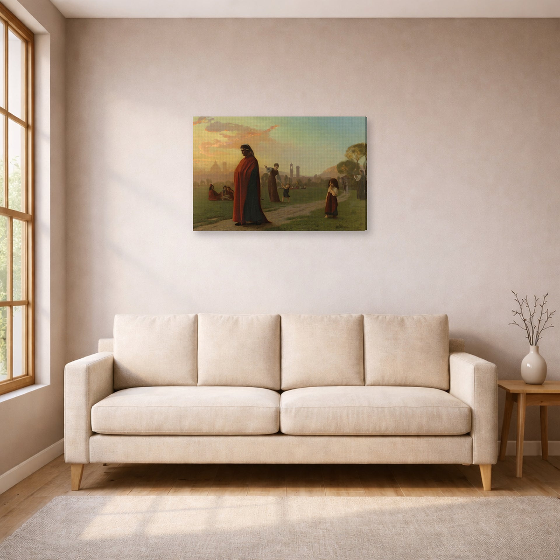 Jean-Leon Gerome - Dante [he Hath Seen Hell] - Jean Leon Gerome Dante he Hath Seen Hell gallery wrap lifestyle living room 1