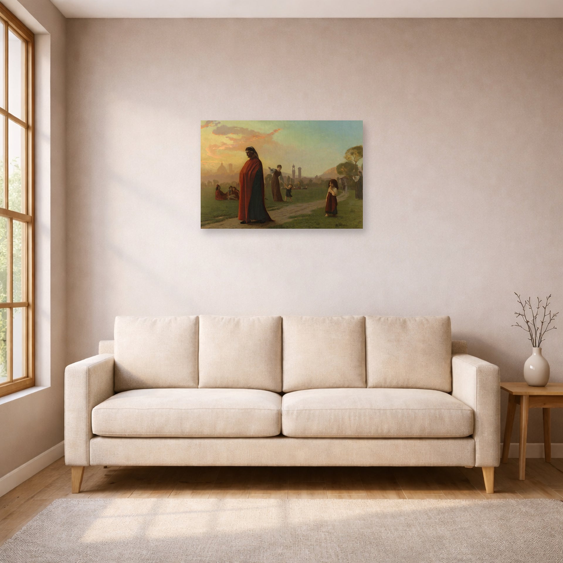 Jean-Leon Gerome - Dante [he Hath Seen Hell] - Jean Leon Gerome Dante he Hath Seen Hell poster print lifestyle living room 1 unframed