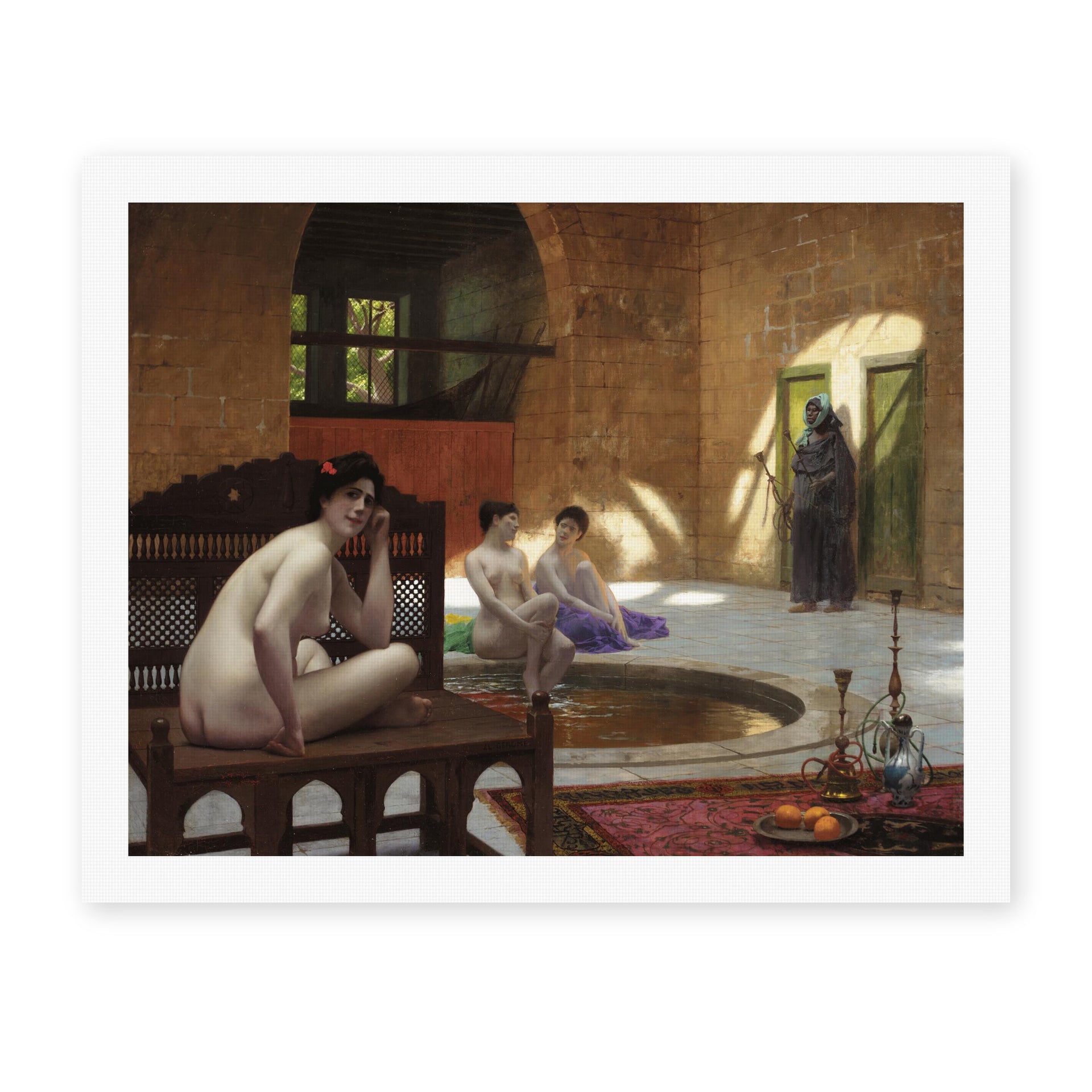 Jean-Leon Gerome - Femmes (au Bain) - Jean Leon Gerome Femmes au Bain canvas print hero