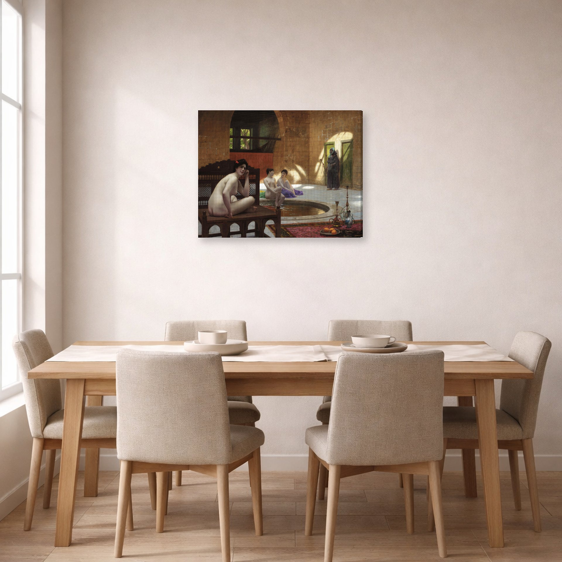 Jean-Leon Gerome - Femmes (au Bain) - Jean Leon Gerome Femmes au Bain gallery wrap lifestyle dining