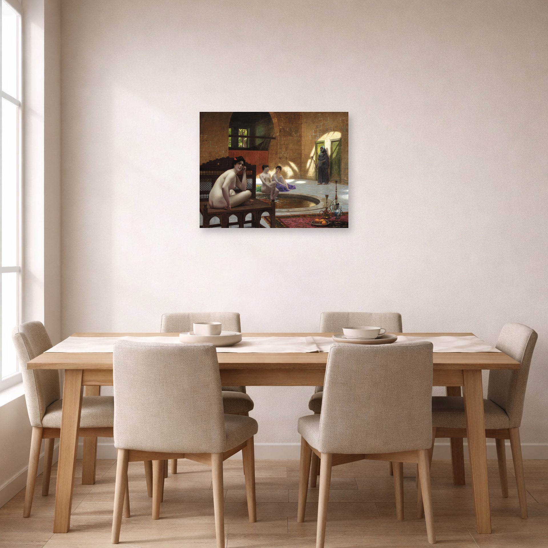 Jean-Leon Gerome - Femmes (au Bain) - Jean Leon Gerome Femmes au Bain poster print lifestyle dining unframed