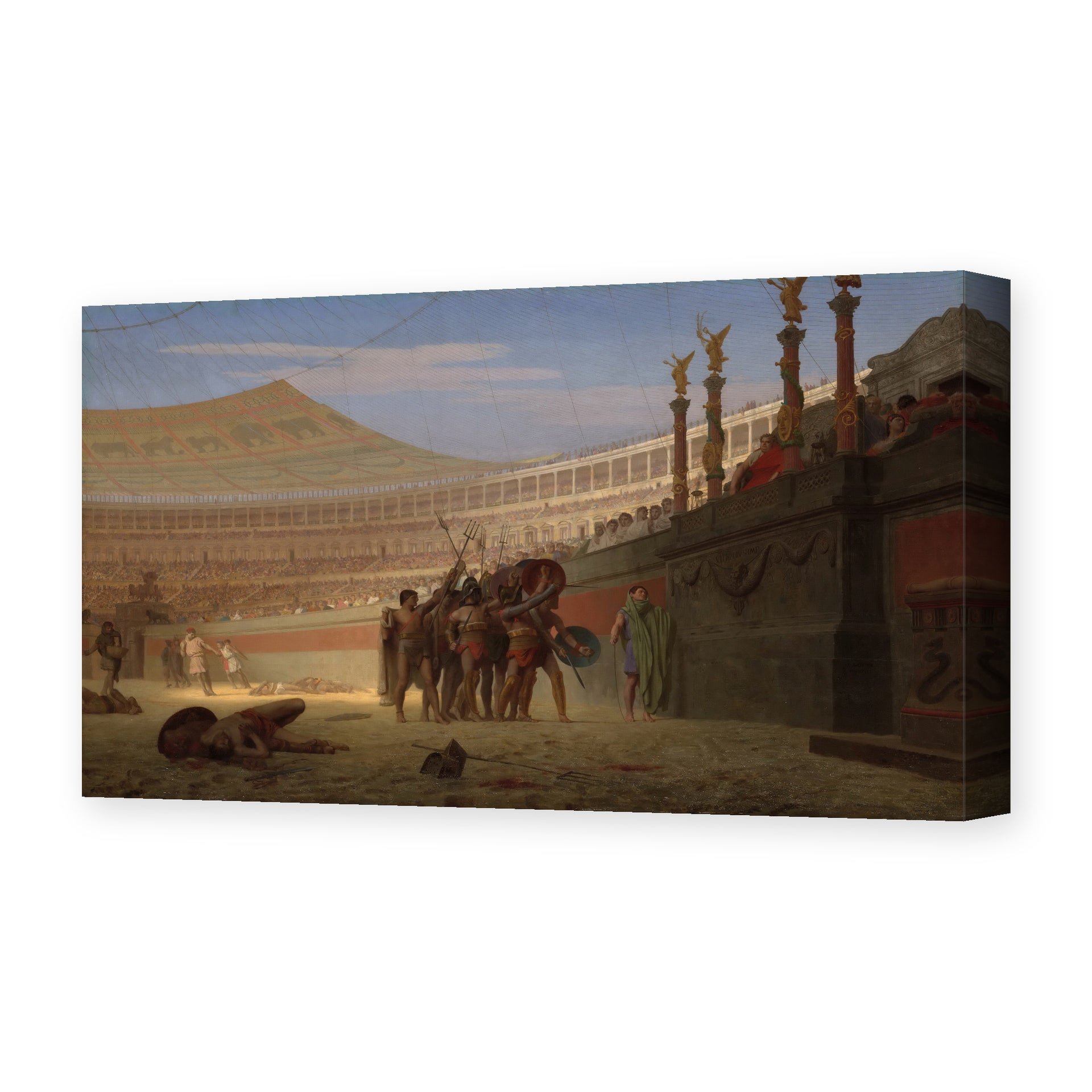 Jean-Leon Gerome - Hail Caesar We Who Are About to Die Salute You - gallery wrap hero