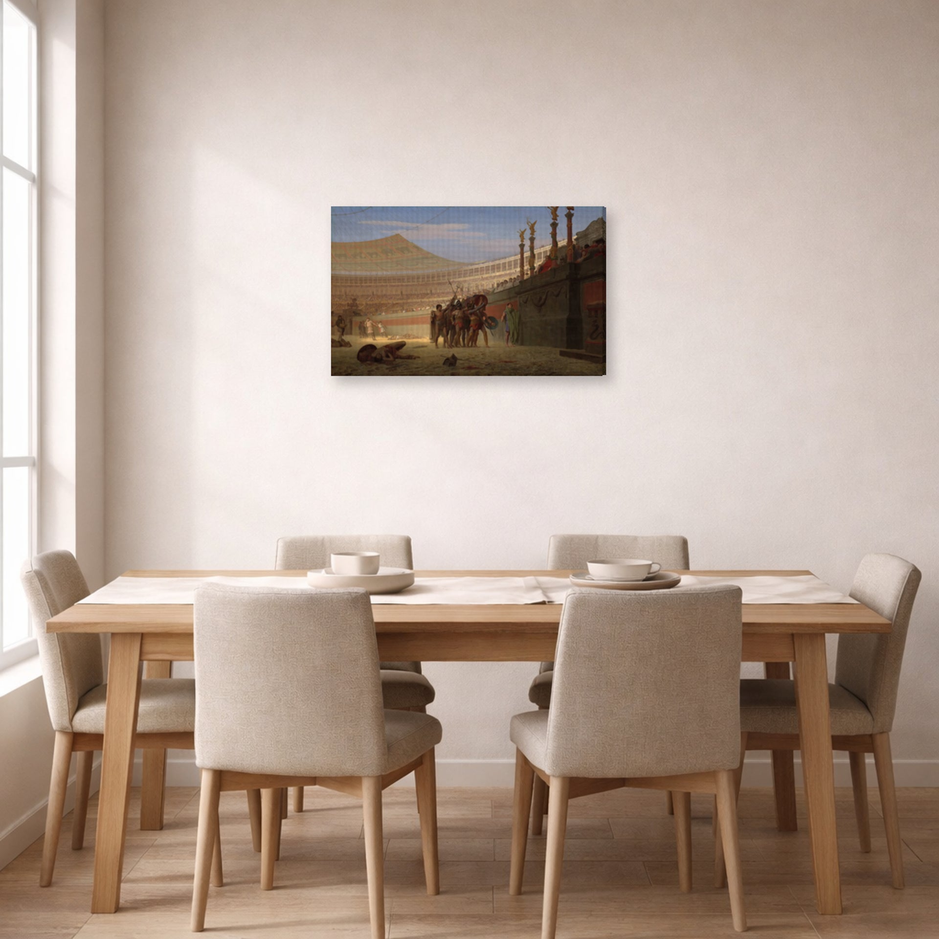 Jean-Leon Gerome - Hail Caesar We Who Are About to Die Salute You - gallery wrap lifestyle dining
