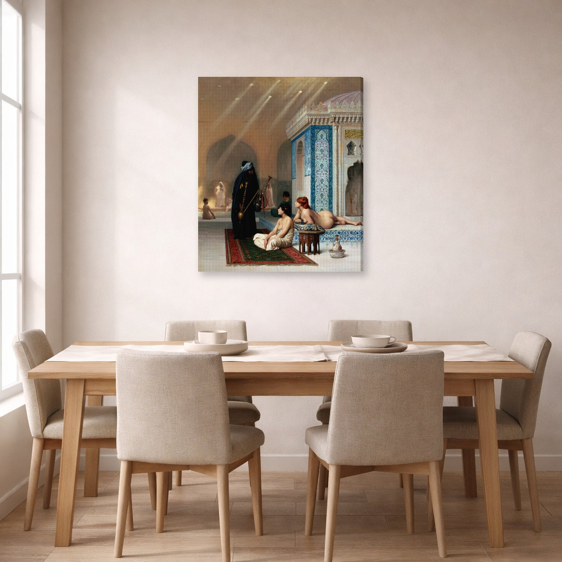 Jean-Leon Gerome - Harem Pool - gallery wrap lifestyle dining