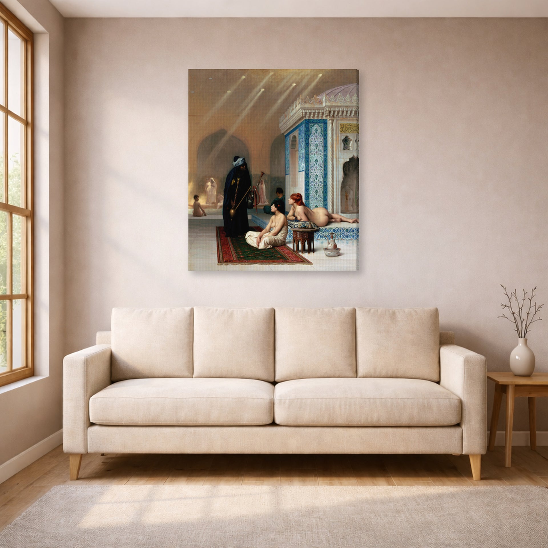 Jean-Leon Gerome - Harem Pool - gallery wrap lifestyle living room 1
