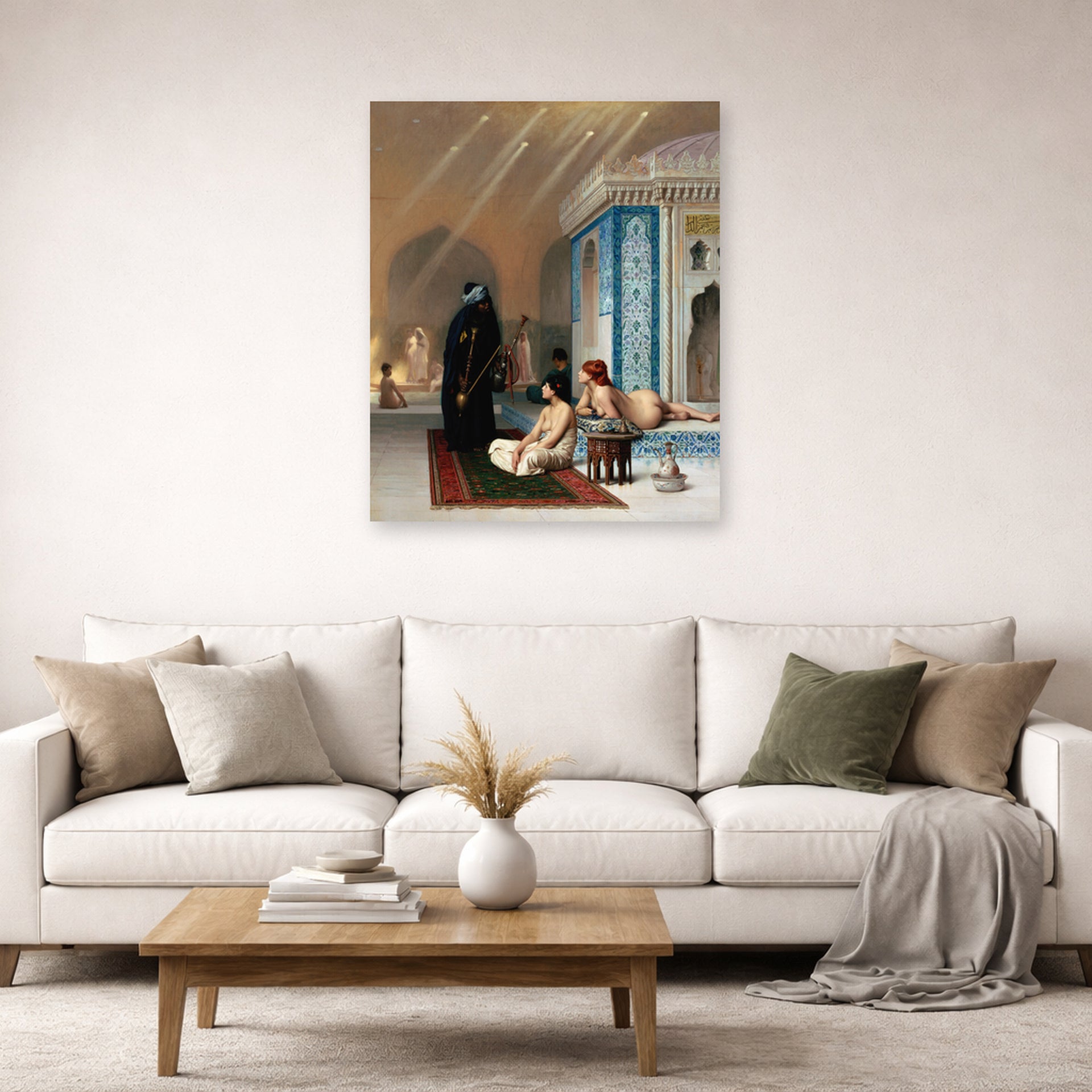 Jean-Leon Gerome - Harem Pool - poster print lifestyle living room 2 unframed