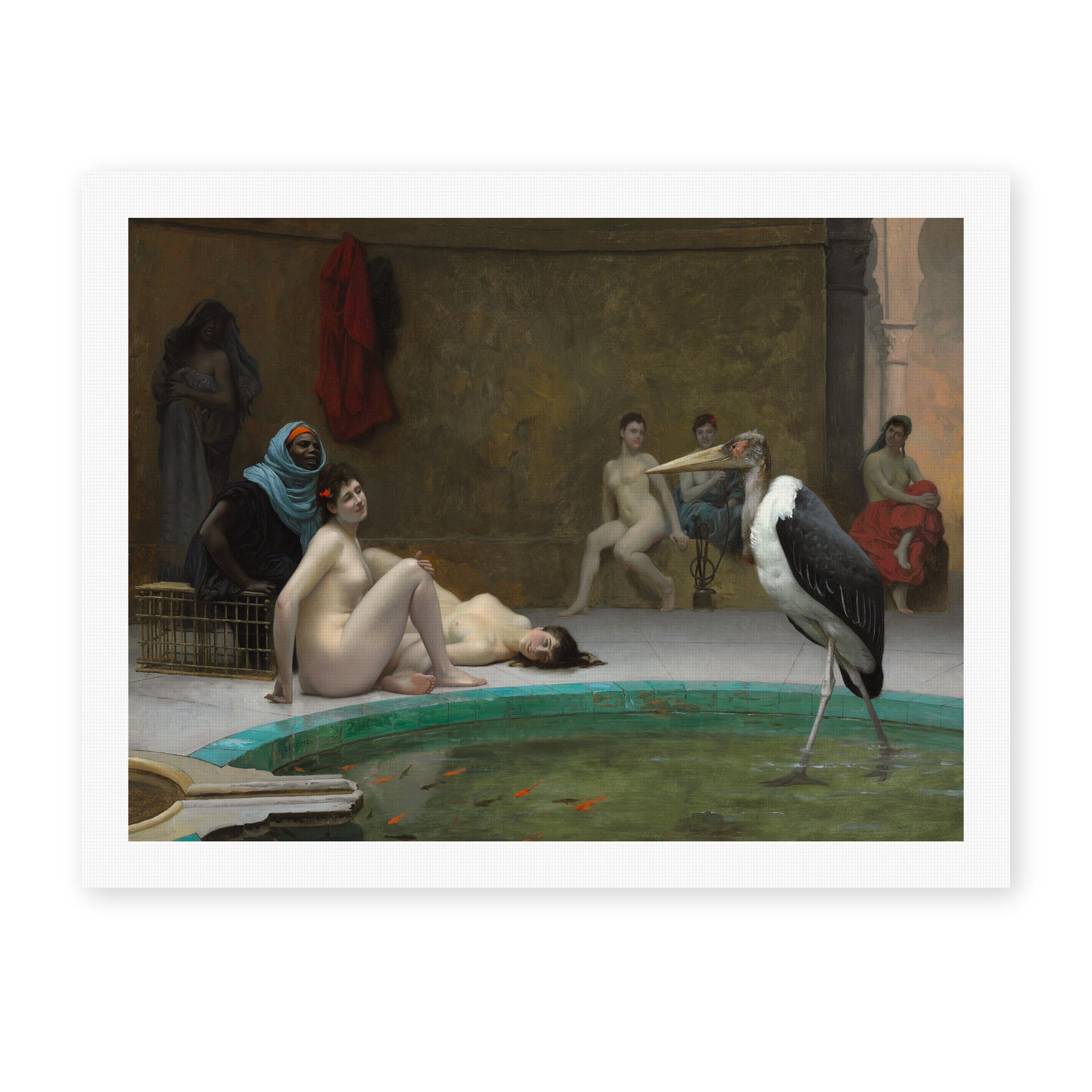 Jean-Leon Gerome - In the Harem Bath - canvas print hero