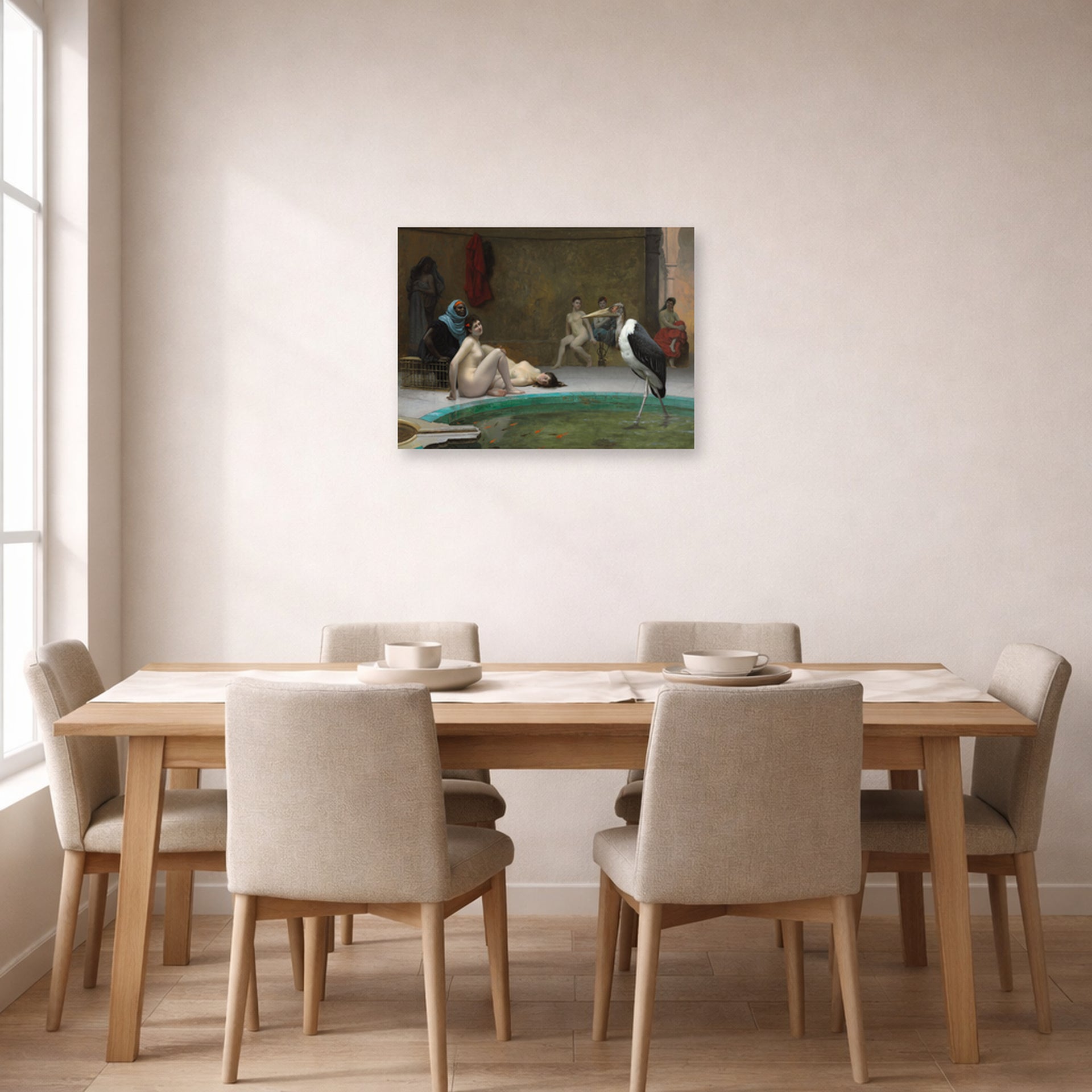 Jean-Leon Gerome - In the Harem Bath - poster print lifestyle dining unframed