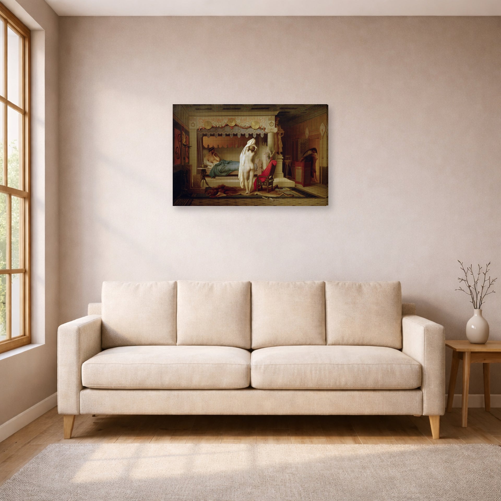 Jean-Leon Gerome - King Candaules - gallery wrap lifestyle living room 1