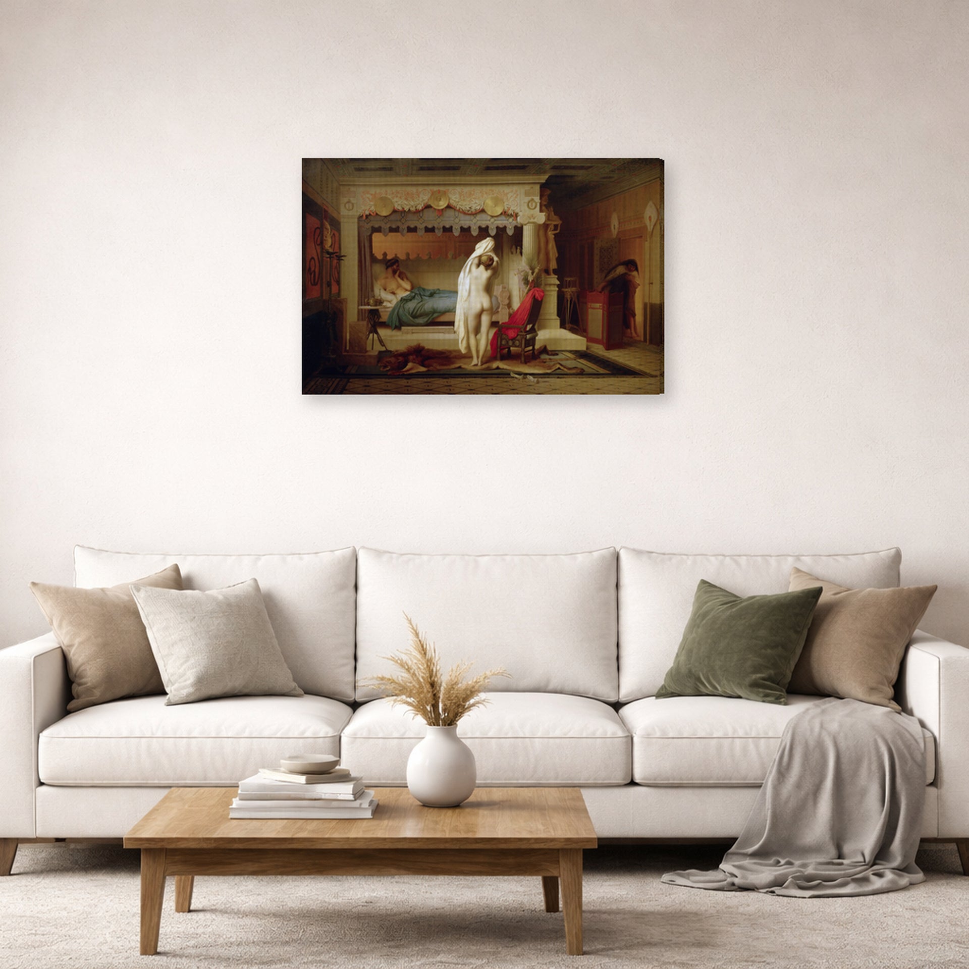 Jean-Leon Gerome - King Candaules - gallery wrap lifestyle living room 2