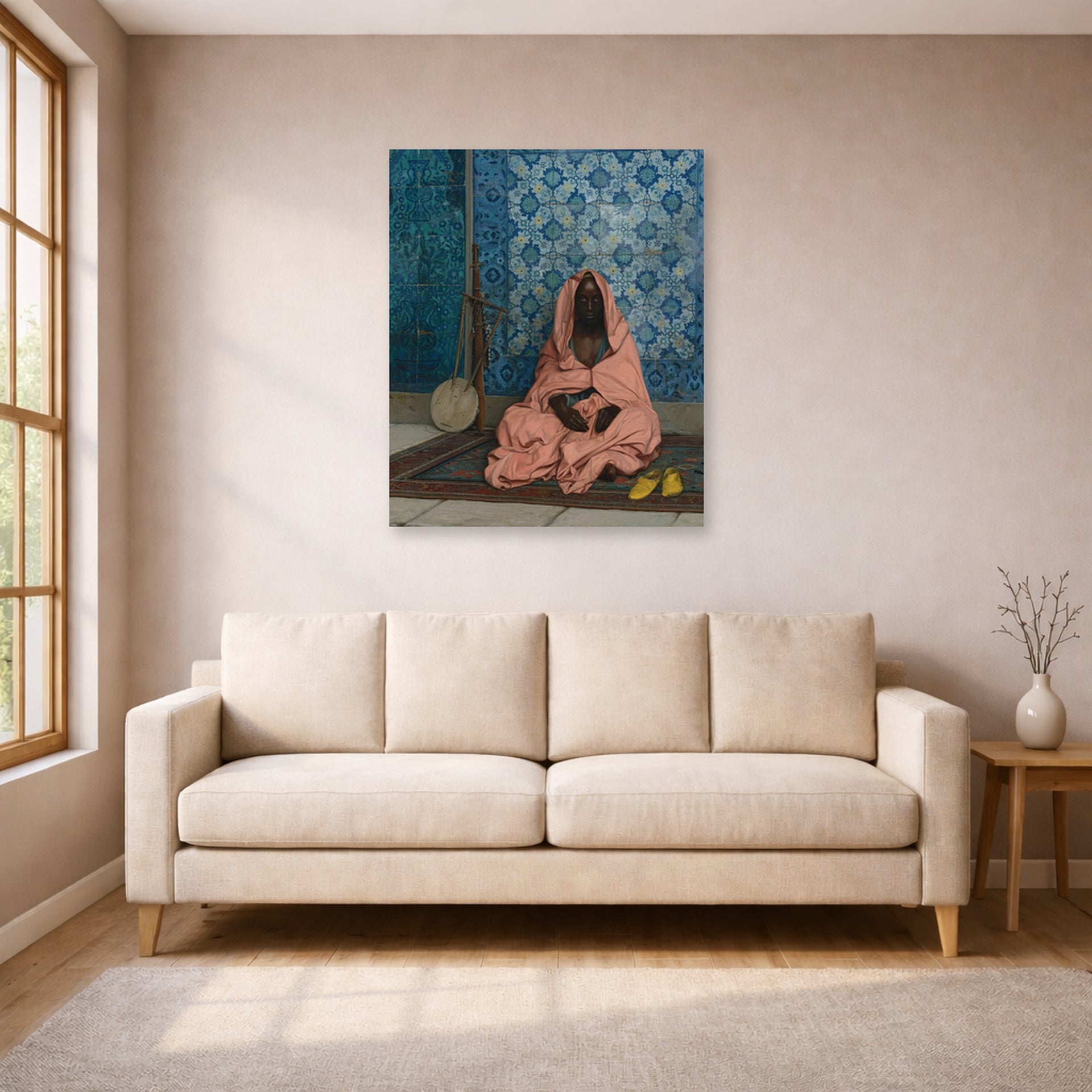 Jean-Leon Gerome - Le Barde Noir - poster print lifestyle living room 1 unframed