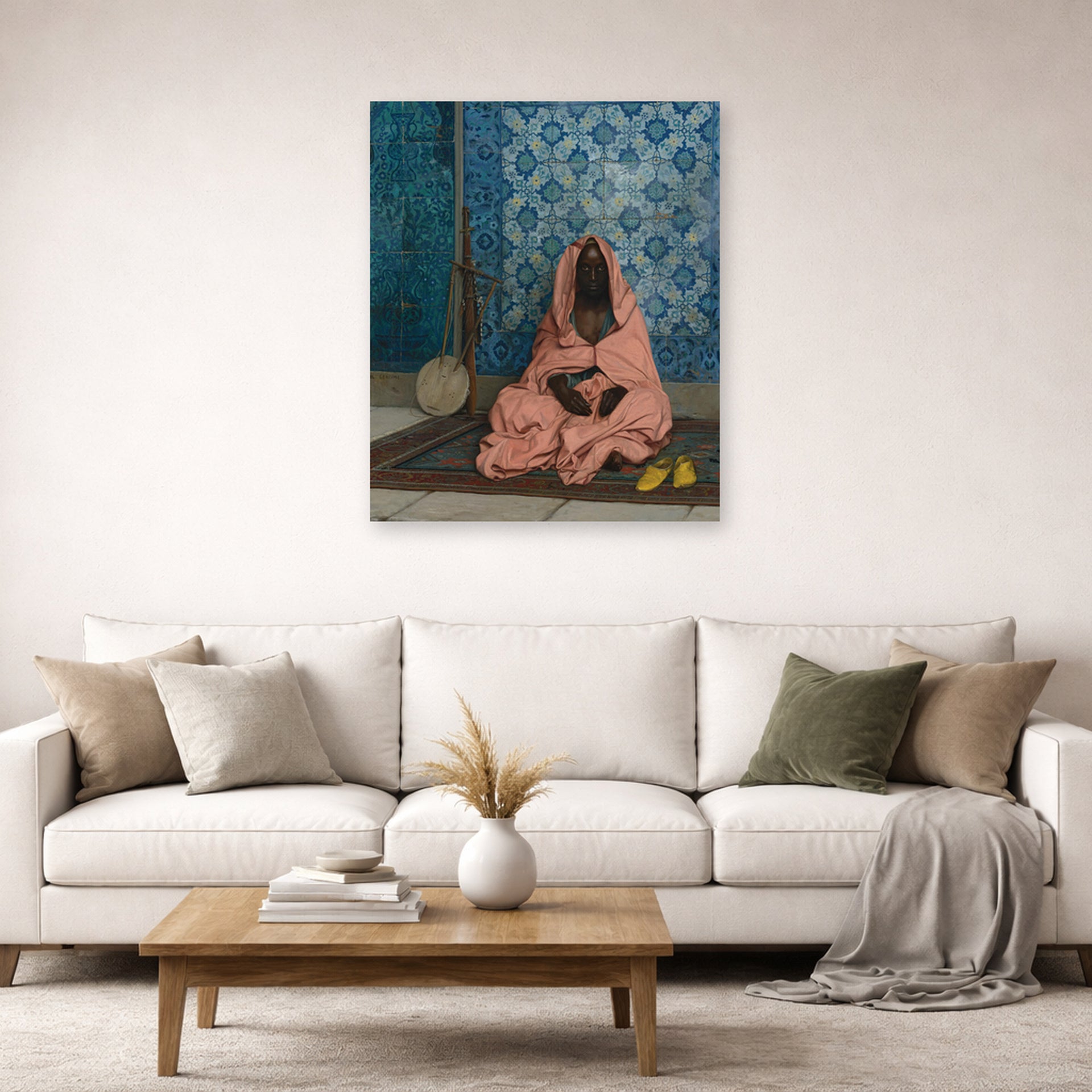 Jean-Leon Gerome - Le Barde Noir - poster print lifestyle living room 2 unframed
