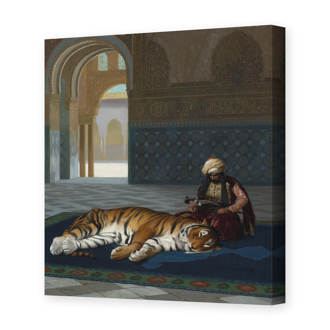 Jean-Leon Gerome - Le Tigre Et Le Gardien - gallery wrap hero