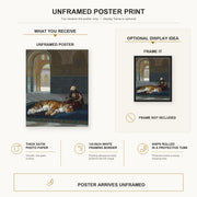 Jean-Leon Gerome - Le Tigre Et Le Gardien - poster print combined product and display infographic