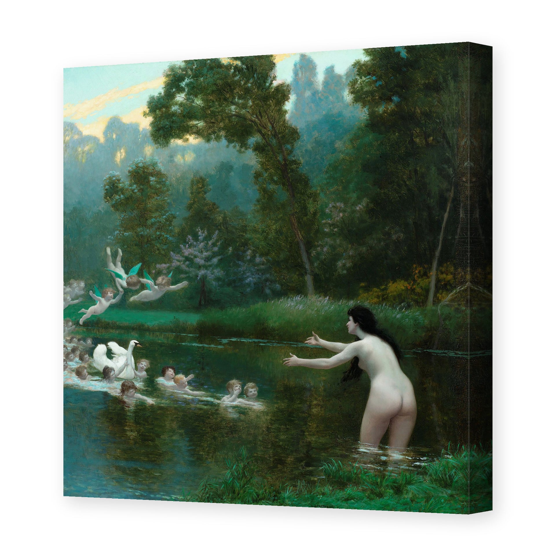 Jean-Leon Gerome - Leda and the Swan - gallery wrap hero