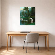 Jean-Leon Gerome - Leda and the Swan - gallery wrap lifestyle office
