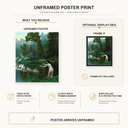 Jean-Leon Gerome - Leda and the Swan - poster print combined product and display infographic