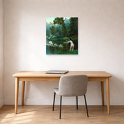 Jean-Leon Gerome - Leda and the Swan - poster print lifestyle office unframed