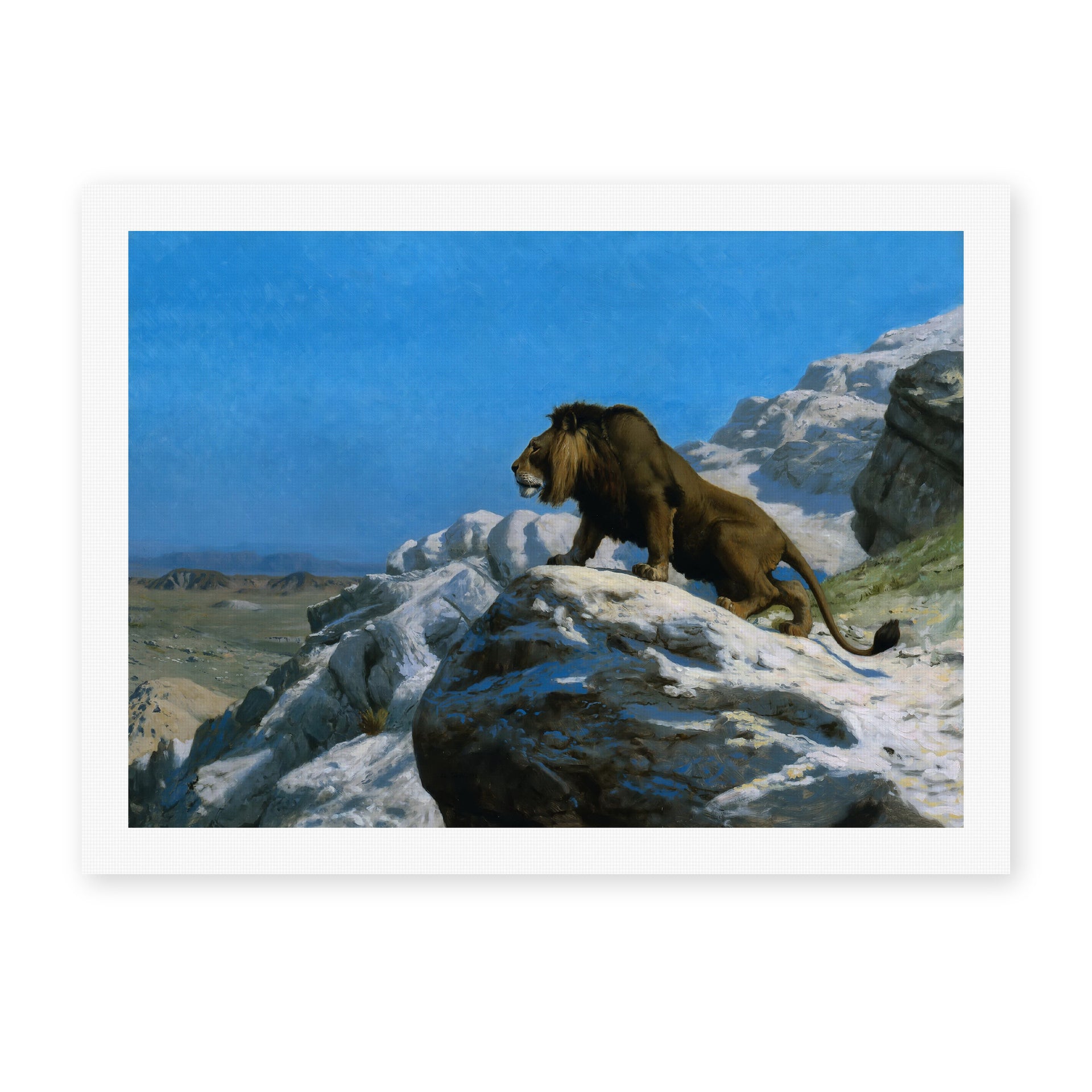 Jean-Leon Gerome - Lion on the Watch - canvas print hero