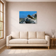 Jean-Leon Gerome - Lion on the Watch - gallery wrap lifestyle living room 1