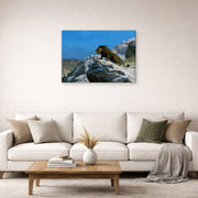 Jean-Leon Gerome - Lion on the Watch - gallery wrap lifestyle living room 2