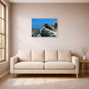 Jean-Leon Gerome - Lion on the Watch - poster print lifestyle living room 1 unframed
